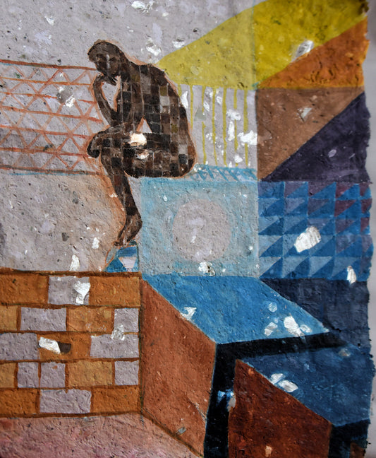 The Thinker | Oil and Mixed Media on Canvas | 92 x 122 cm