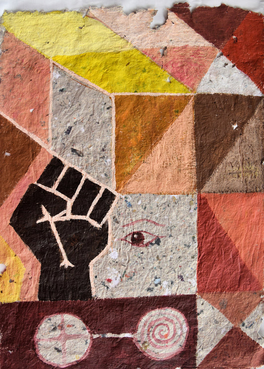 Fist of Justice | Oil and Mixed Media on Canvas | 92 x 122 cm