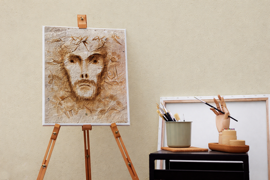 The Witness |  Coffee, Tea, and Sobo on Handmade Paper | 38 x 50cm