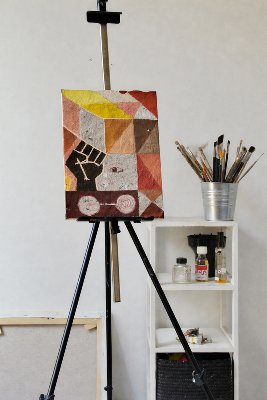 Fist of Justice | Oil and Mixed Media on Canvas | 92 x 122 cm