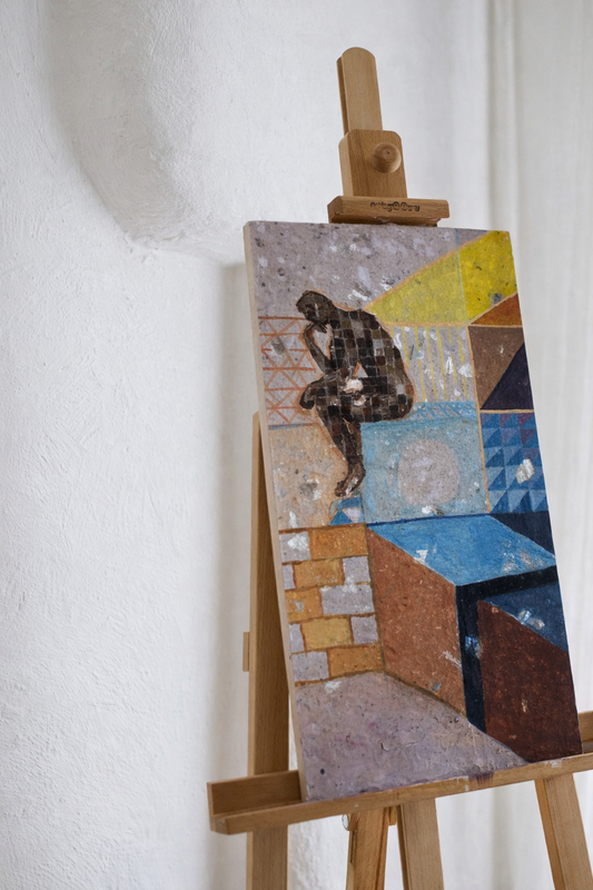 The Thinker | Oil and Mixed Media on Canvas | 92 x 122 cm